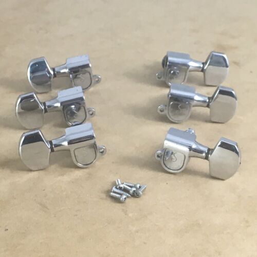1980s Vintage Schaller Germany 3x3 Tuners Custom Acoustic SG LP Gibson Side Tabs - Picture 2 of 7