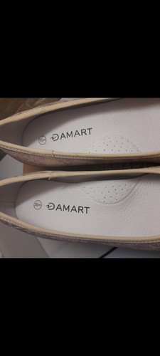 Ladies Cream/Tan Heel Court Shoes By Damart .New In Box. Size UK 5/Euro 38. - Picture 5 of 9