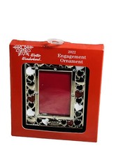 PICTURE FRAME W HEARTS CHRISTMAS Ornament. Engagement 2022-Winter Wonderland-NEW