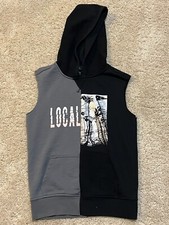 Art Class Youth Boys hooded sleeveless sweatshirt Graphic Black/gray Med 8/10