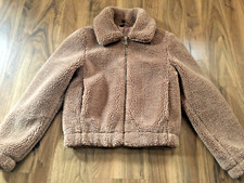 H&m Divided Jacket Coat Borg Teddy Fur Look Tan Brown Cosy Xs Uk 8 To 10 Yr 11