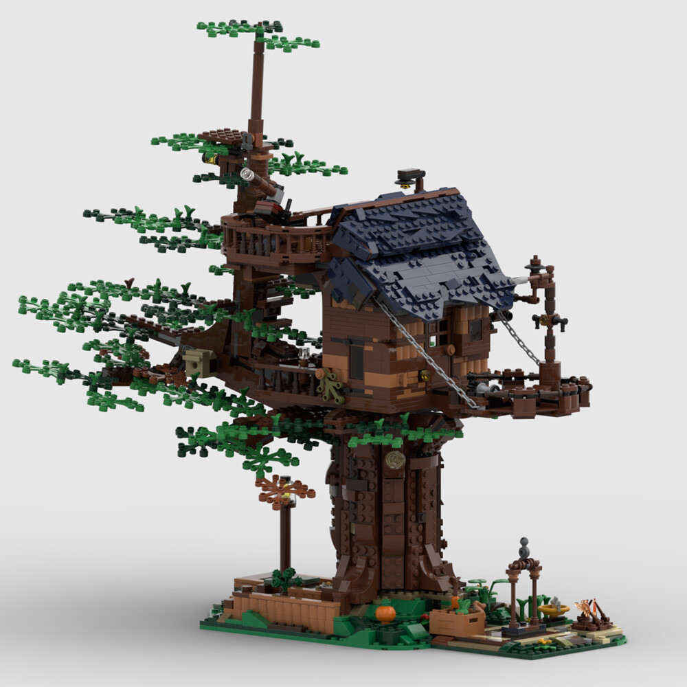 MOC-136420 Modular Building: New Life Tree House with Interior 2374 Parts