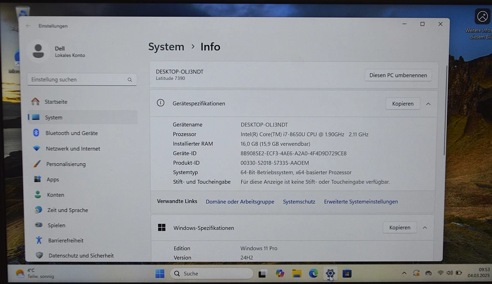 Dell Latitude 7390 · i7-8650U · 16GB · 512GB, Foto 2 von 5