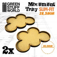 MDF Movement Trays 28,5mm x5 - SLIM-FIT - Miniature Wargames compatible with AOS