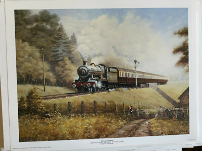 Eisenbahn Dampfeisenbahn Kunstdruck Alte Bekannte von Chris Woods.  GWR Hallenklasse