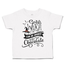 Halloween Toddler T-Shirt This Witch Can Be Bribed with Chocolate Owl Clothes