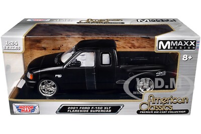 2001 FORD F-150 XLT FLARESIDE SUPERCAB PICKUP MATT BLACK 1/24 BY