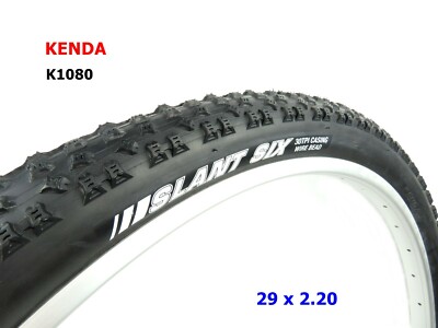 2 Pneus Kenda Slant Six PRO 29 X 2.2 Pour VTT, Tubeless, 120tpi, Noirs, Neufs