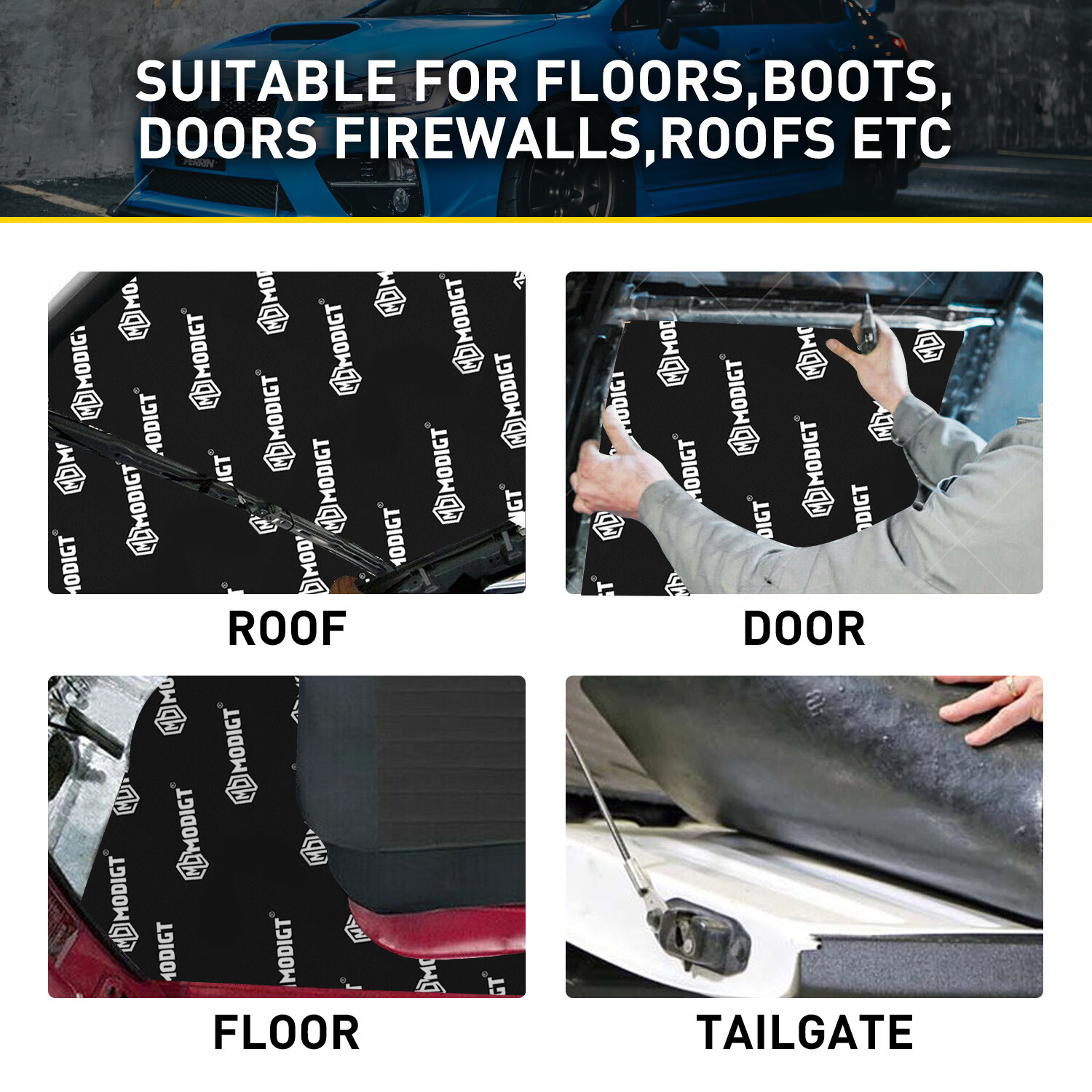 168mil Car Sound Deadener Mat Proofing Butyl Insulation Material Kill Noise