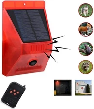TOP Solar Alarm Lamp 110db Warning Sound 129dB Loud Siren Strobe Light 4 Modes