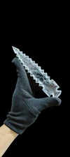 6" Inch Quartz Glass Arrowhead Blade | Hand-Carved Crystal Spearhead Gemstone.