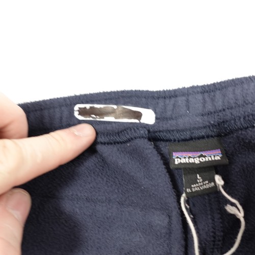 Patagonia Youth Large 12 Micro D Fleece Joggers Pants Navy Blue Stretch Flaws - Picture 4 of 13
