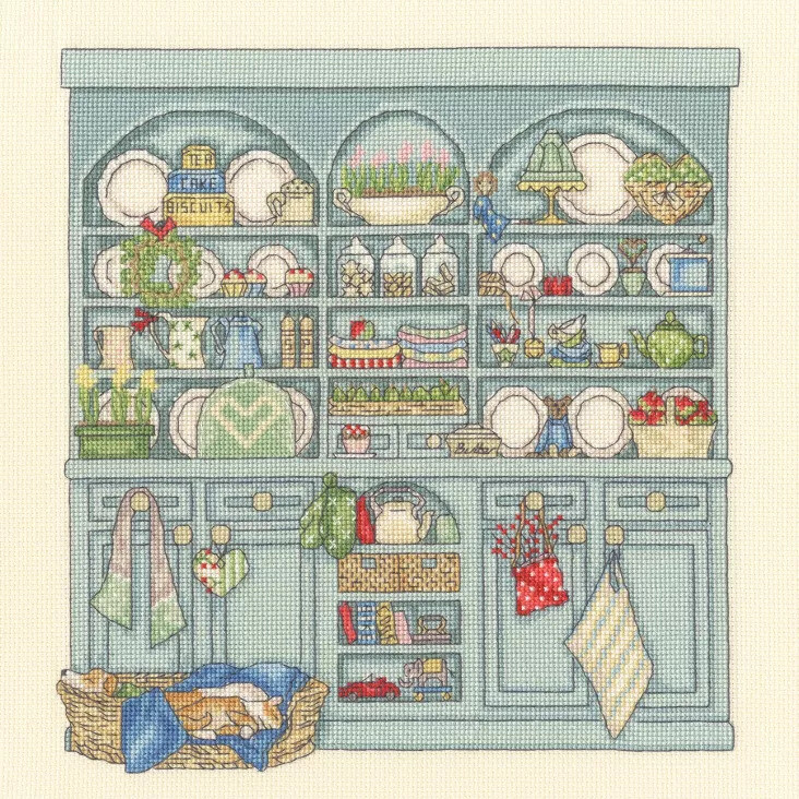 Country Dresser Cross Stitch Kit by Bothy Threads