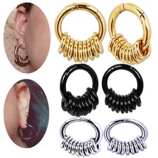 PAIR Hoops Dangle Ear Gauges Ear Hangers Ear Weights Stretching Kit Ear Plugs 6G