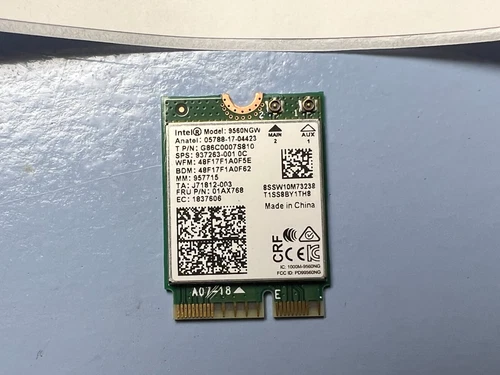 INTEL Dual Band Wireless-AC Wifi Card 05788-17-04423 9560NGW 937263-001 LOT o 10 - Afbeelding 1 van 2