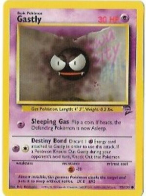 1999 Base Set First Edition Shadowless Gastly 50/102 1st Pokemon