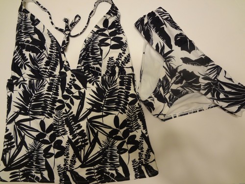 Old Navy Women V-Neck Cropped Tankini Swim Suit - Size Medium/Xsmall - Picture 2 of 2