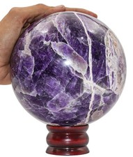 Groß Amethyst Sphere 5.7 " 4.25kg Poliert Lila Kristall W/Ständer
