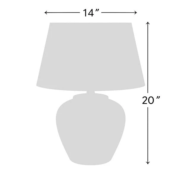 Lámpara de mesa para maceta de cerámica de terracota rústica de 20" para dormitorio, sala de estar, c... Foto 2 de 4