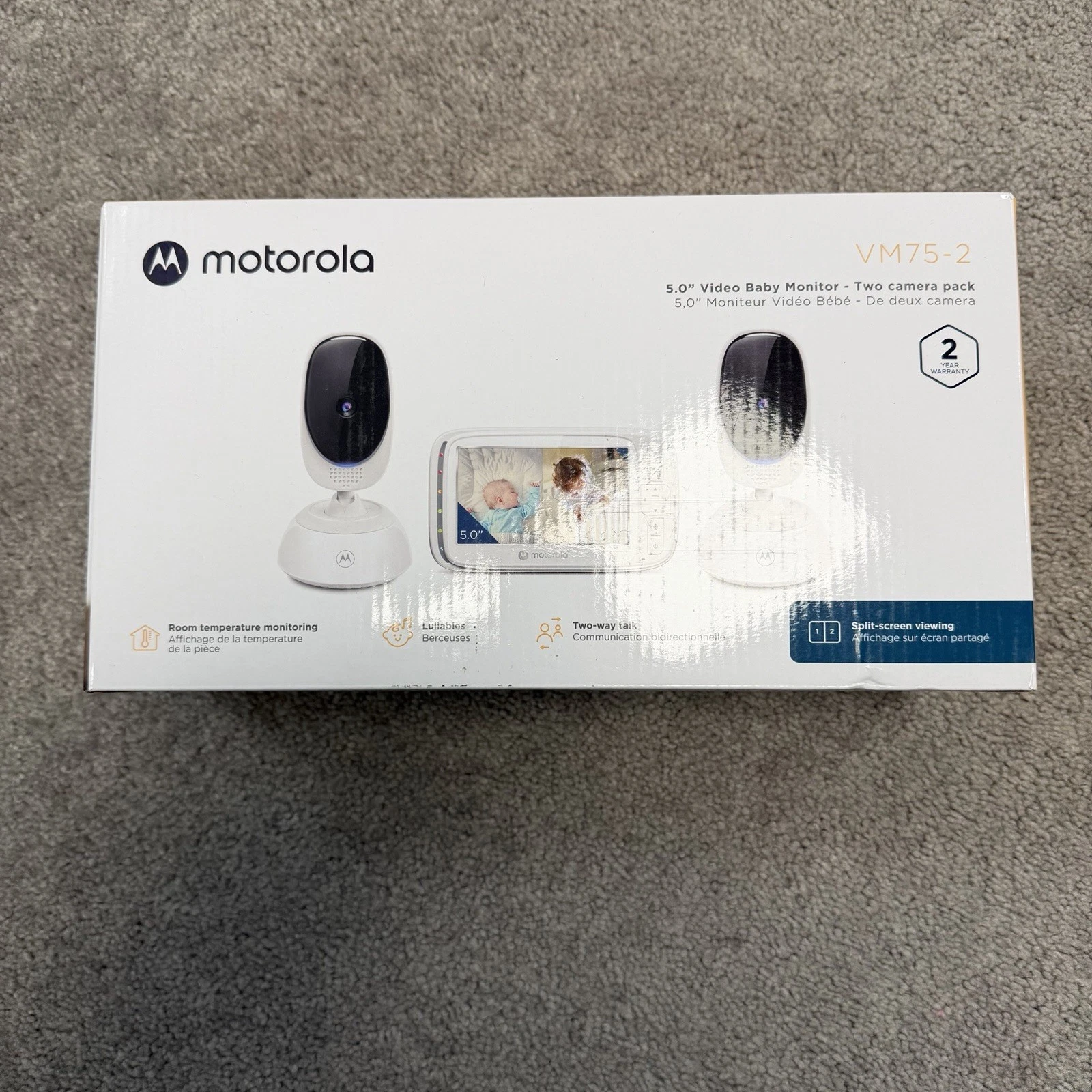 Motorola VM75-2 5 inch Cameras and Remote Pan Video Baby Monitor