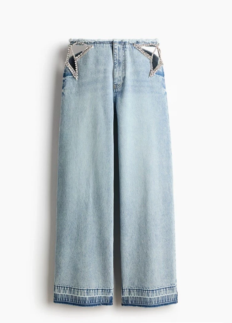 Stella McCartney — Stella McCartney H&M WOMEN’S CRYSTAL STAR STRAIGHT LEG JEANS  Sz 12 US