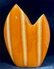 Vintage HULL Pottery Persimmon Continental Orange Vase #53 MCM  1959-60 Pac-Man