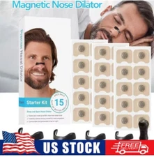 30pcs Magnetic Nasal Breathing Nose Dilators Starter Kit Nasal Strips Nasal Clip