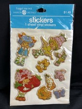 Vintage 80's New Strawberry Shortcake Puffy Stickers Am Greetings Girls Pets Htf