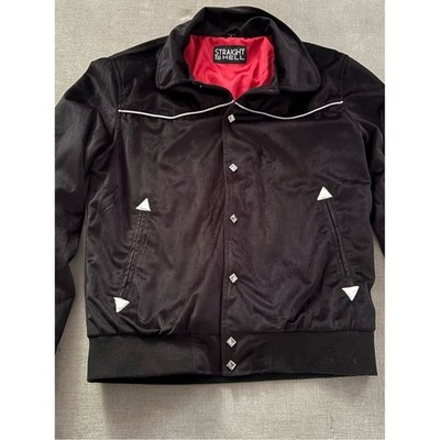 Straight to Hell Black velvet rockstar lightweight bomber jacket size Medium