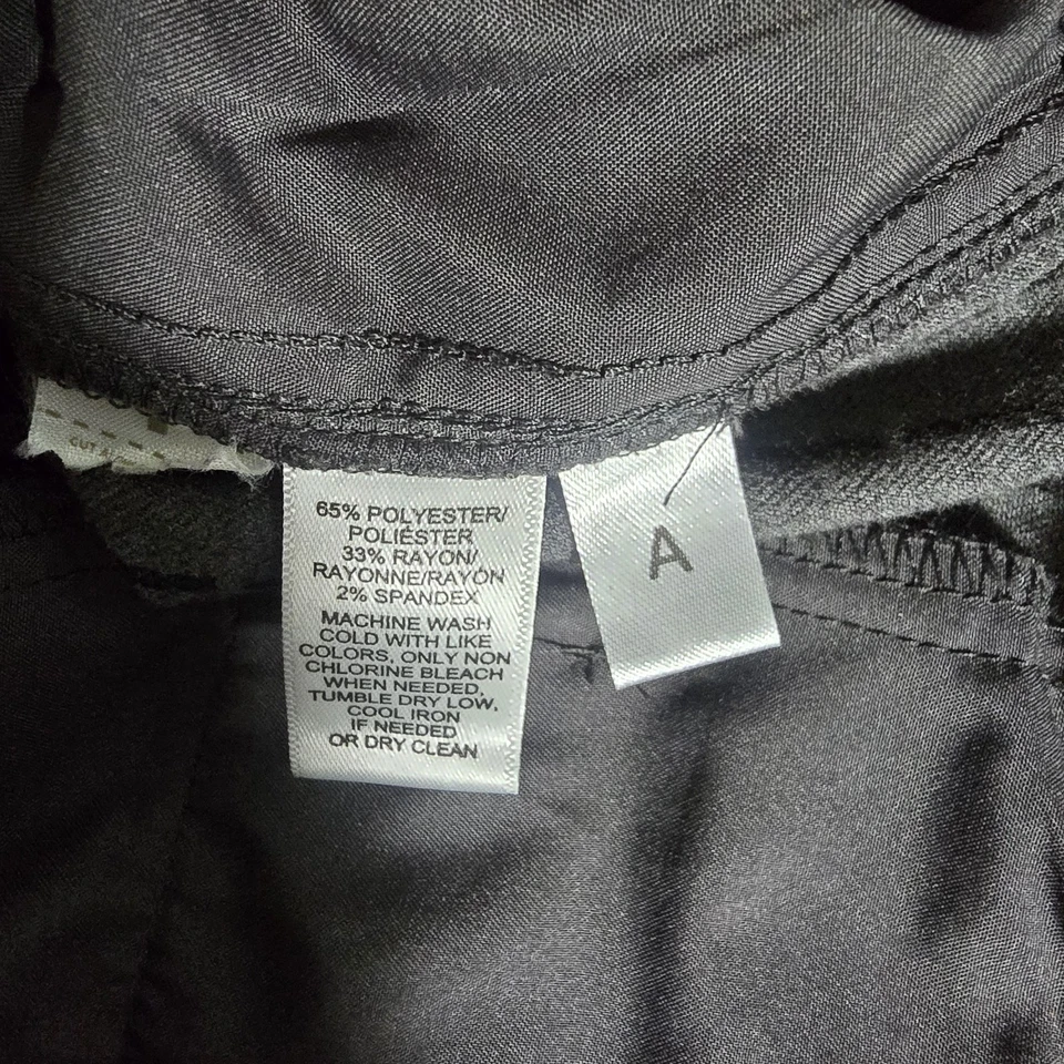 Pantalones de vestir para mujer LOFT Marisa grises a lunares talla 12 elásticos tiro medio Foto 4 de 4