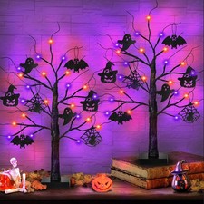 Decorations Indoor 2 Pack 24 Inch Black Halloween Tree