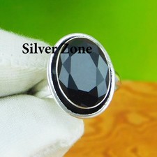Black Onyx Gemstone 925 Sterling Silver Handmade Jewelry Ring Size 5 to 13