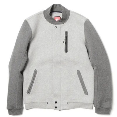 Nike Tech Varsity Jacket 3MM Size Large in Heather Grey / Gray