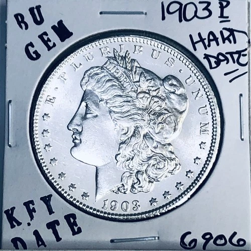 1903 P BU GEM MORGAN SILVER DOLLAR UNC MS+++ U.S. MINT RARE KEY COIN 6906