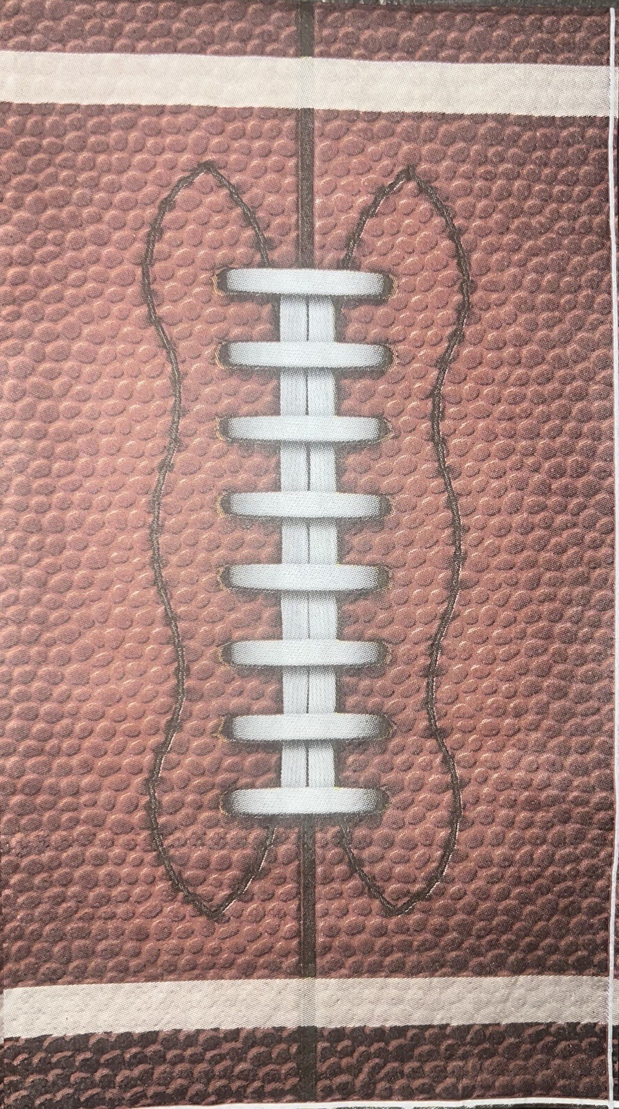 Three Individual  paper dinner Decoupage Napkin 2/Ply Football Brown Rugby Sport