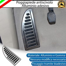 POGGIAPIEDI POGGIA PIEDE PEDALIERA ADESIVO IN ALLUMINIO PER 124 SPIDER ABARTH