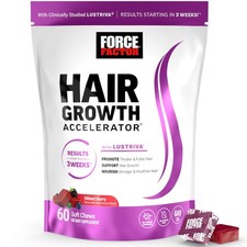 Force Factor Hair Growth Accelerator Soft Chews, Hair Growth Vitamins for Wom...
