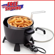 PRESTO 8-QUART BIG KETTLE Portable Non-Stick Steamer Deep Fryer Multi-Cooker NEW
