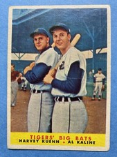 1958 Topps Al Kaline HOF Harvey Kuenn #304 Detroit Tigers Baseball Card