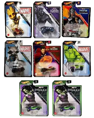 Mattel Hot Wheels Marvel Character Cars Die-Cast 8er Set 1:64 Neu/OVP Case