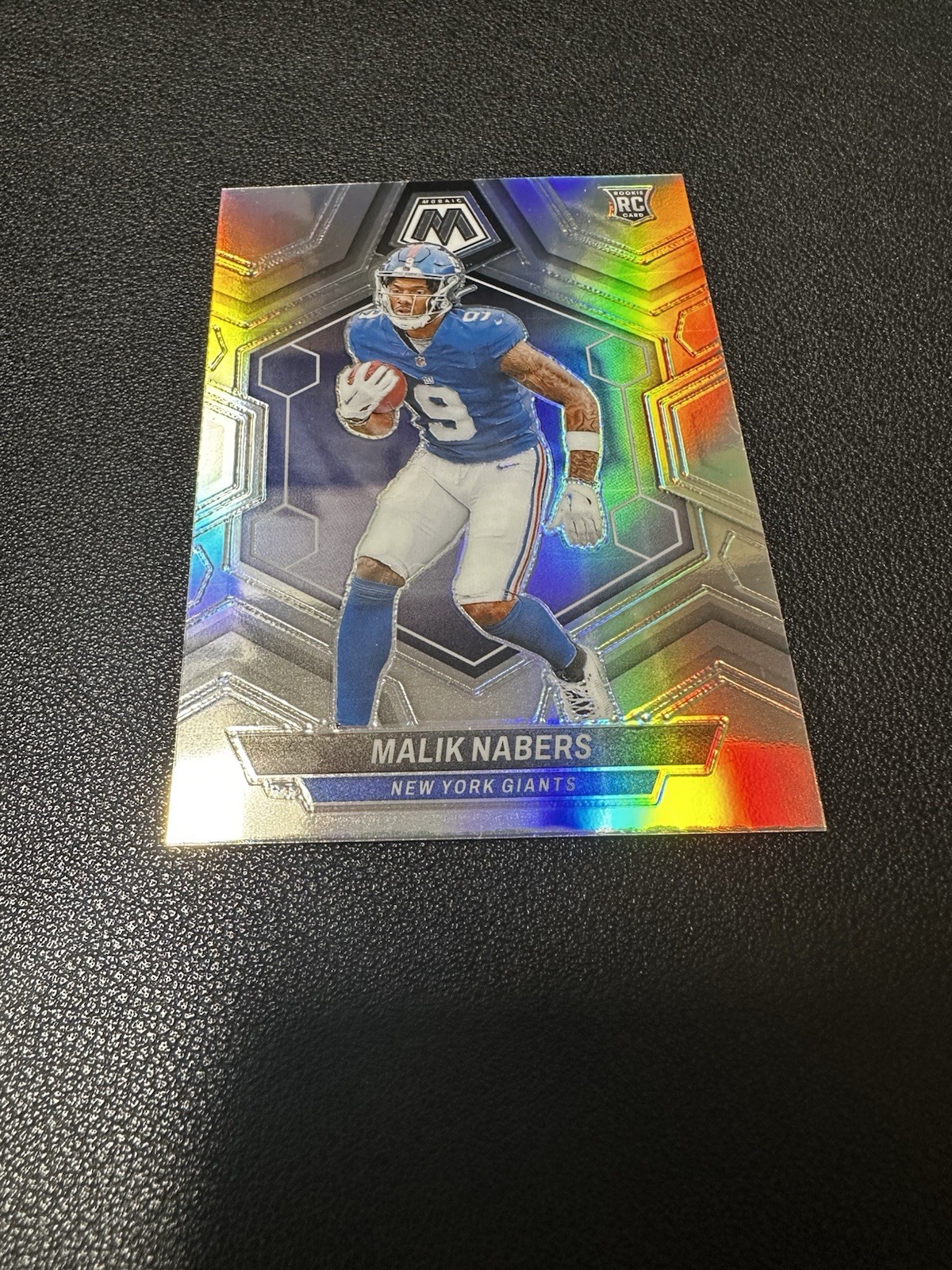 2024 Panini Mosaic Malik Nabers RC Silver Prizm Rookie #306 Giants