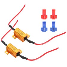 2Pcs Car LED Decoder Anti Hyper Flash No Error Wirewound Load Resistor 25W 25Ω