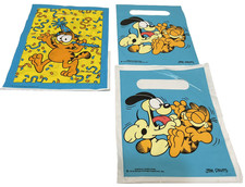 Rare VTG 1978 United Feature Syndicate Garfield Party Bags 2 are 7.25" 1 is 9"
