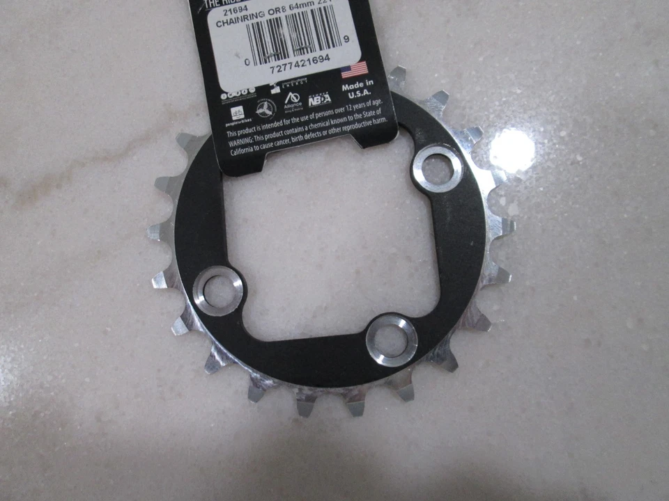 new 22t Origen9 chain ring bcd 64 mm 6061-t6 aluminum - Image 2 of 3
