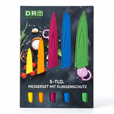 DR HOME DIVISION 5-tlg. Messerset mit Klingenschutz, mehrfarbig