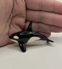 Vintage Hagen Renaker Orca Killer Whale Figurine Trinket Nautical Miniature
