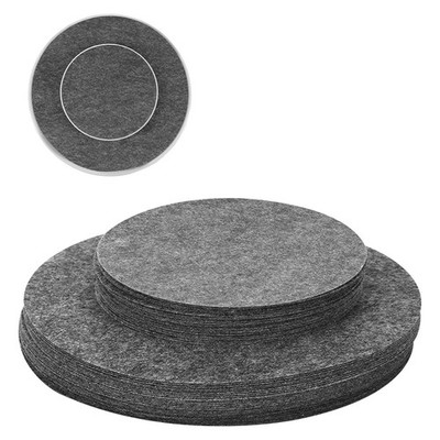 50 PCS Plate Separators Storage 2 Size Felt Dividers Dish Protectors Gray