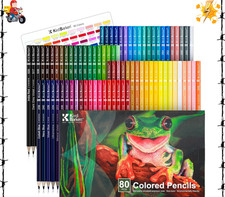 80 Colored Pencils, Soft Core Color Pencil Set for Adult Coloring Books Artist..