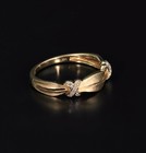 Elegant Effy 14K Gold 0.07 CTW Diamond Station X Design Ring — photo 3
