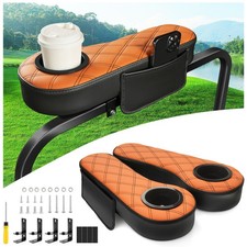 Drive Up Golf Cart Universal Brown Rear Seat Arm Rest Fits Club Car Ezgo Yamaha